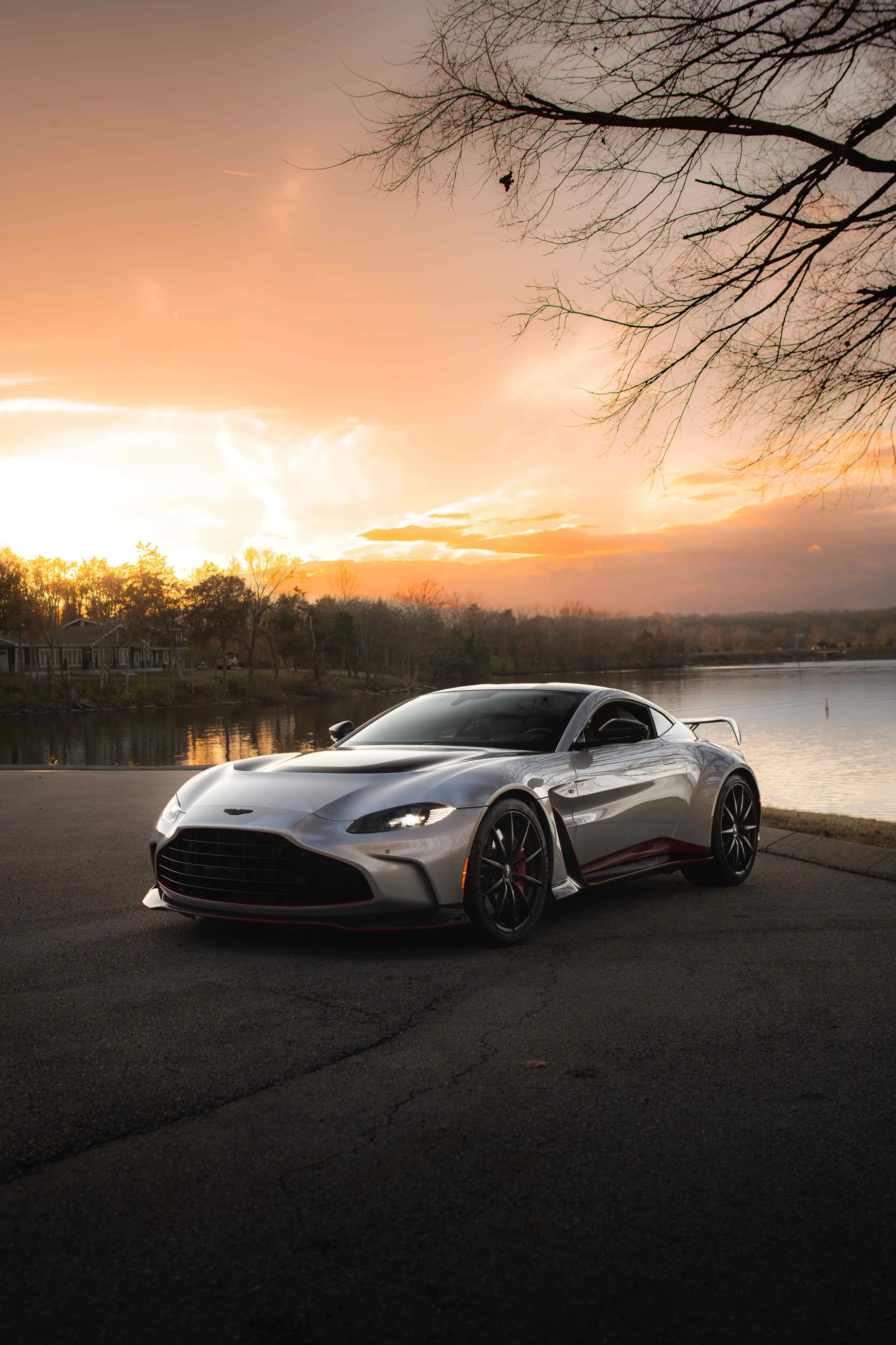 Aston Martin at golden hour